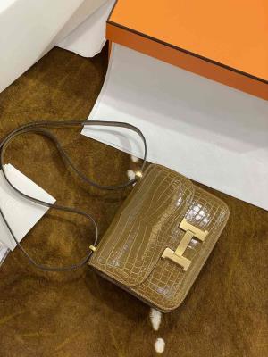 wholesale quality hermes constance 19 shinny niloticus crocodile u8 bronze dore ghw